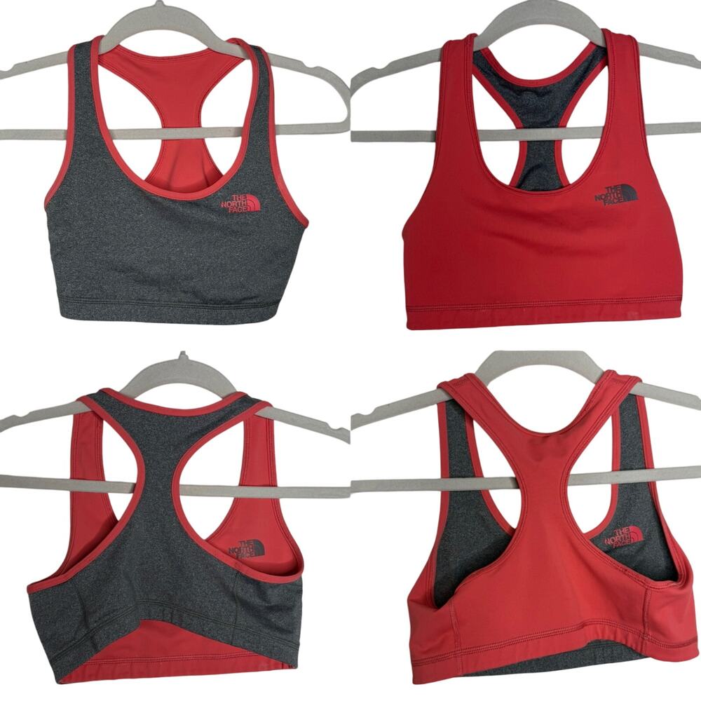 The North Face Hoodie Sports Bra Women's XS/S Reversible Gray Coral